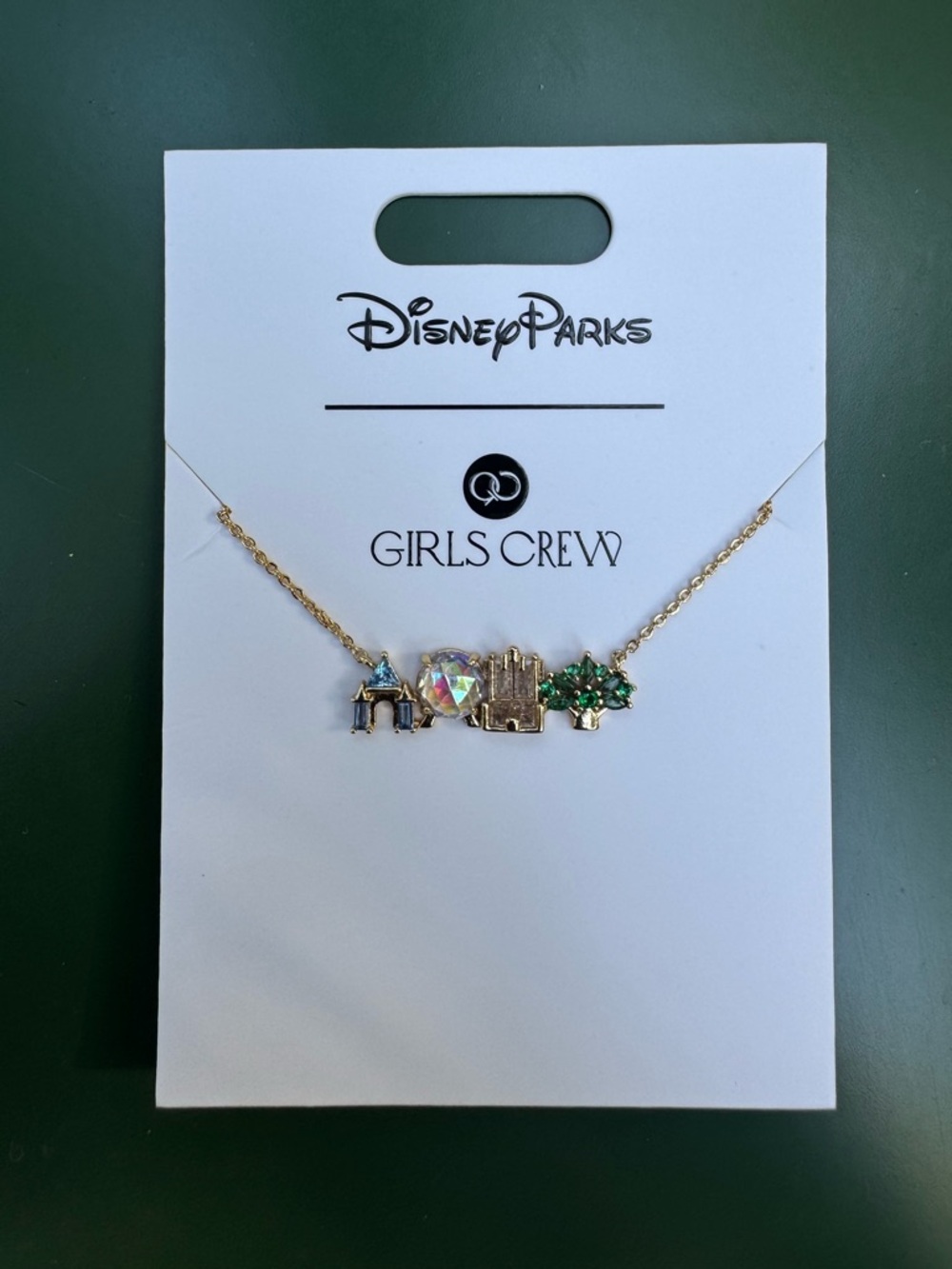 Disney x Girls Crew Walt Disney World Four Parks Icon Necklace - New!